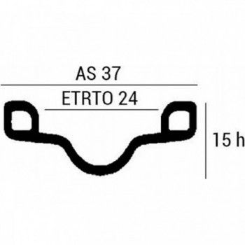 Aro de Aluminio R28 1,5/8 con 36 Agujeros Plata - MVTEK - 1