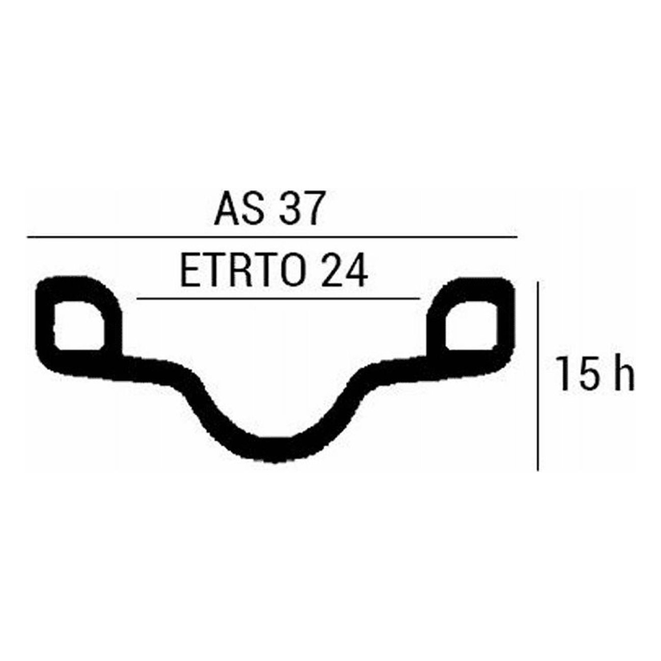 Aro de Aluminio R28 1,5/8 con 36 Agujeros Plata - MVTEK - 1