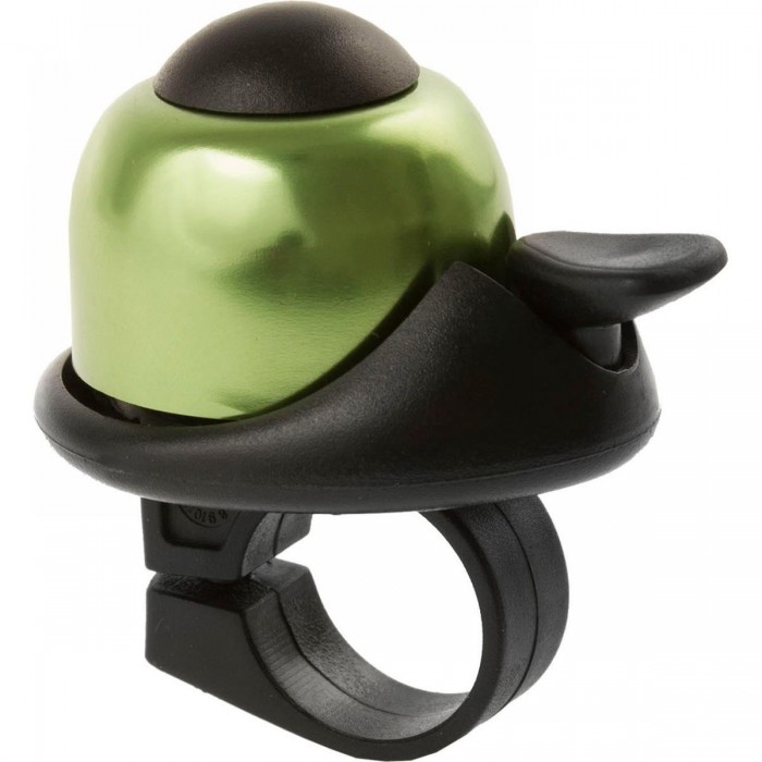 M-Wave Mini Bell Anodized Green with Aluminum and Black Plastic Mount - 1