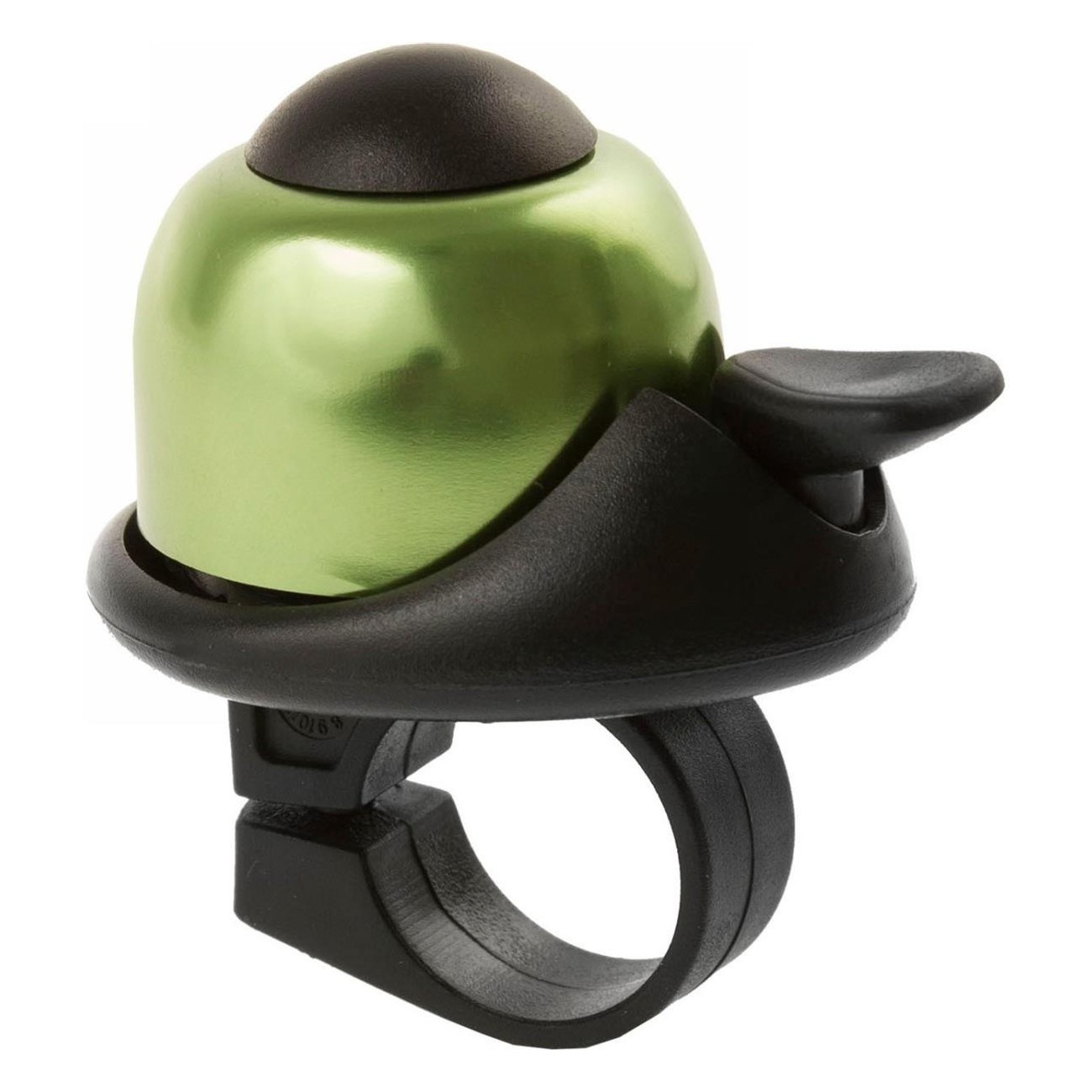 M-Wave Mini Bell Anodized Green with Aluminum and Black Plastic Mount - 1