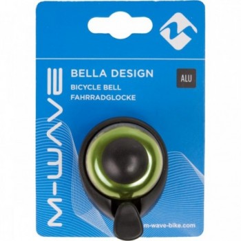 M-Wave Mini Bell Anodized Green with Aluminum and Black Plastic Mount - 3