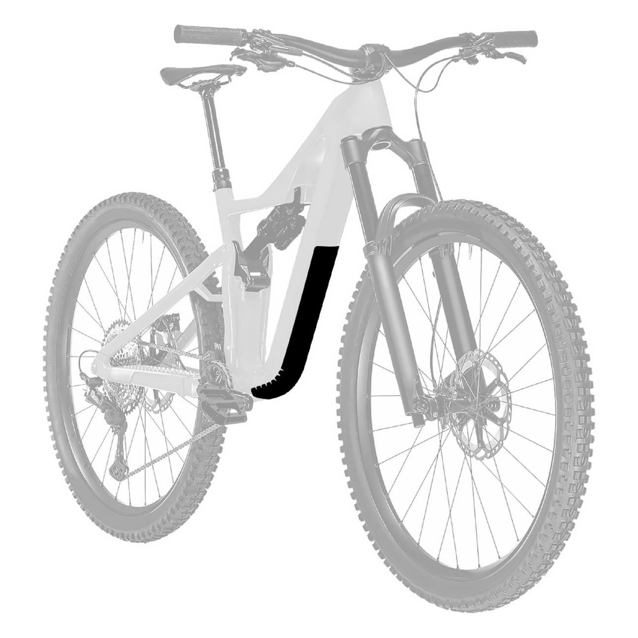 Zefal DT Armor XL Rahmenschutz für E-Bikes - 90x500 mm, Robust und Einfach zu Installieren - 4