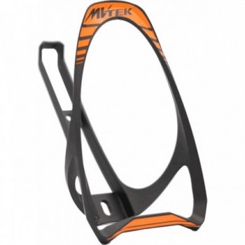 Portabotellas Predator Ultralight 19g en Nylon Carbono Negro/Naranja con Tornillos MVTEK - 1