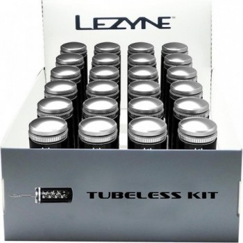 Kit de Réparation Pneus Tubeless Lezyne 24 Pièces Noir avec Outil et Boîte - 1