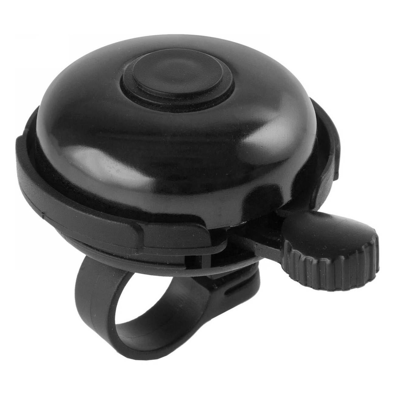 Black Aluminum Bicycle Bell, Quick Left Mount with M3 Screw - 1