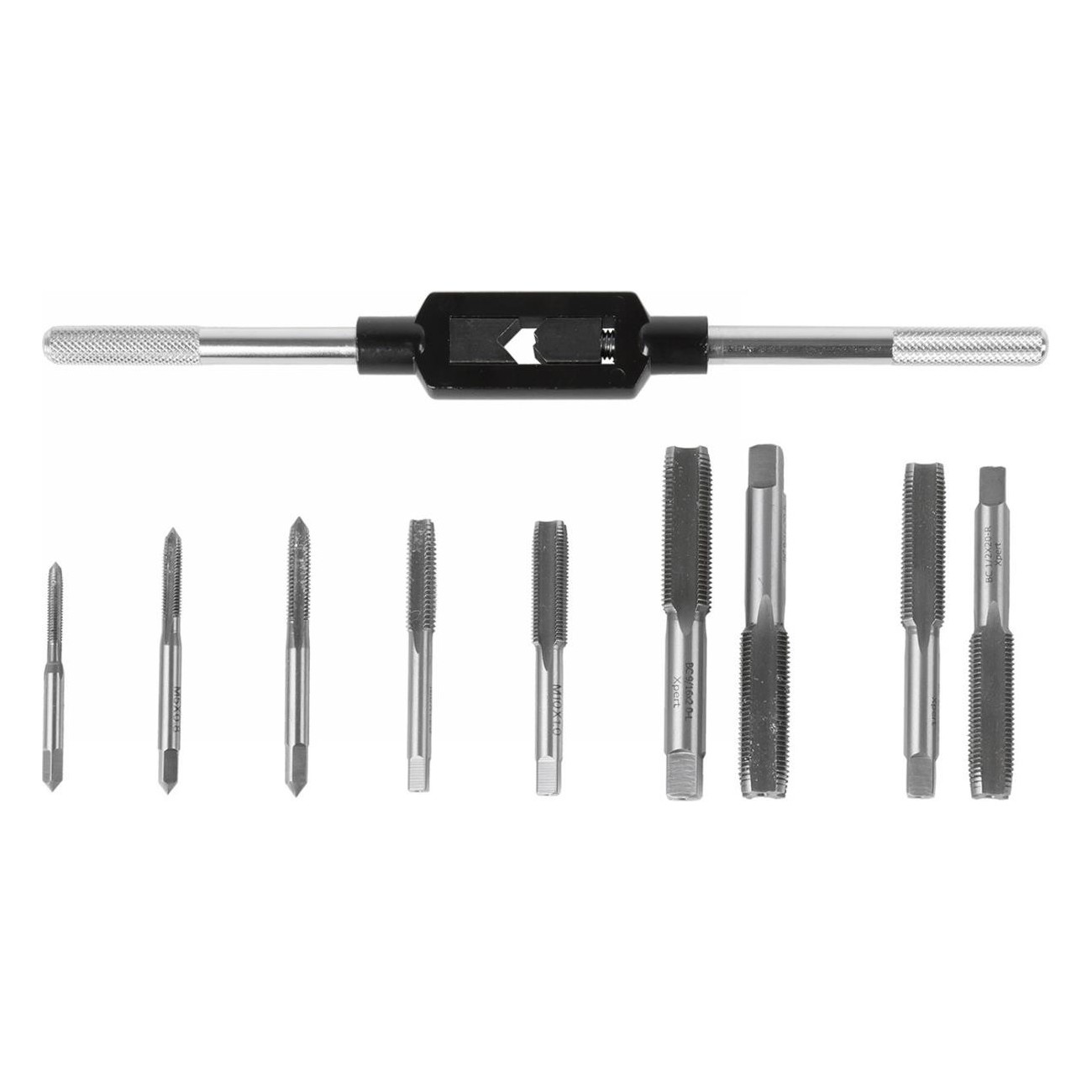 Set di Maschiatura M-Wave Cut 10 per Bicicletta con Borsa - Utensile Speciale per Filettature di Varie Dimensioni - 2 - Estratto