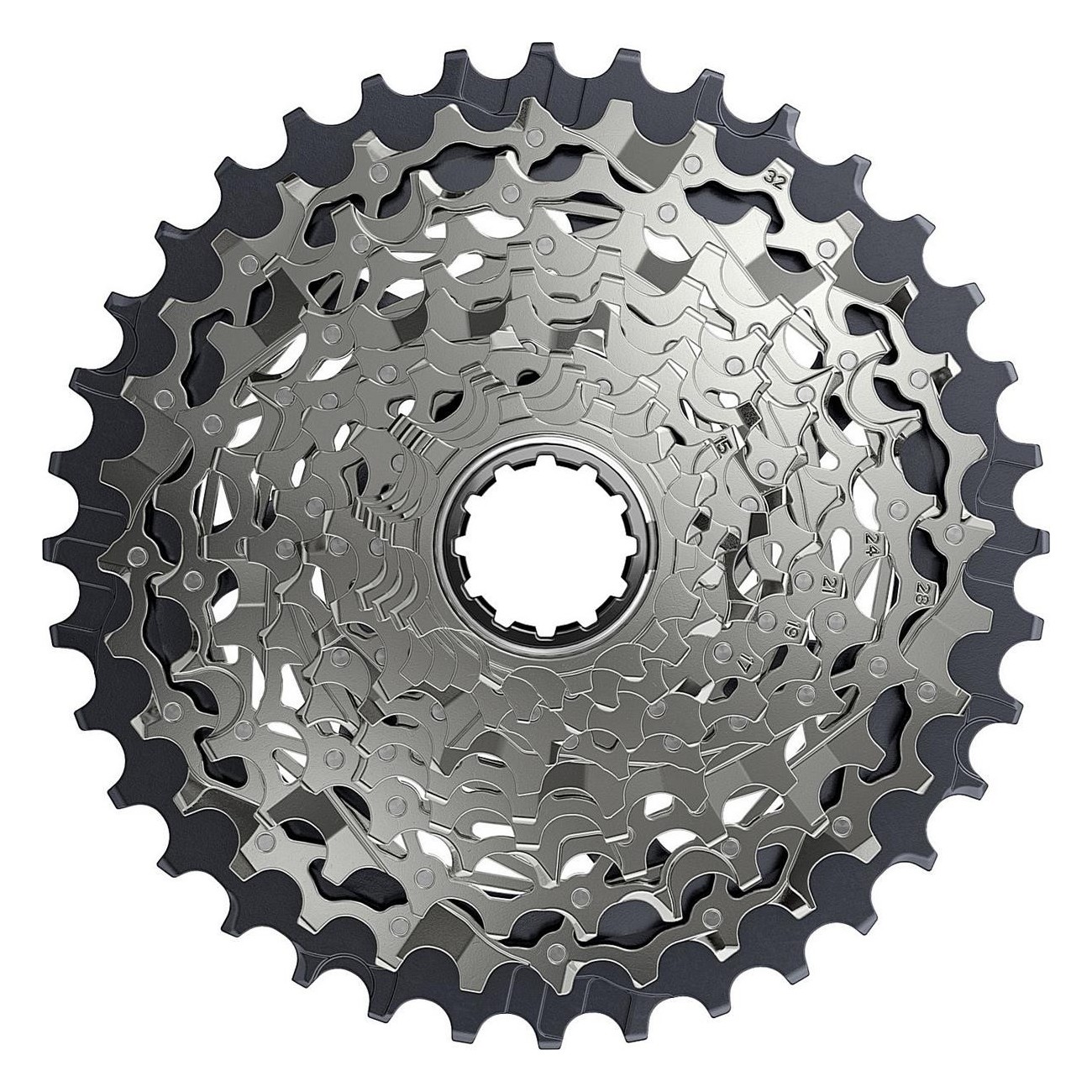 Cassette SRAM Force XG-1270 12 Velocidades 10-36T Plata con Tecnología X-Range - 1