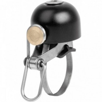 Sonnette Noire M-Wave Bell C-Yell Ø30mm pour Guidons Ø22.2-40mm en Acier et Cuivre - 1