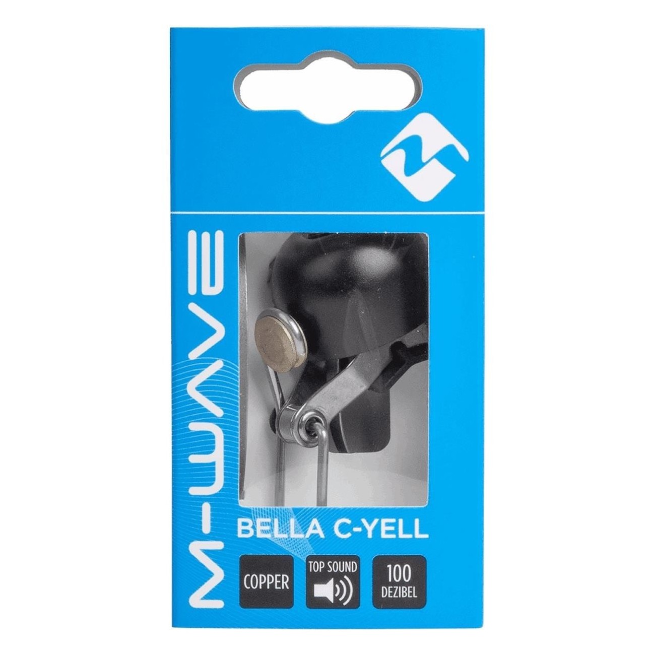 Black M-Wave Bell C-Yell Ø30mm for Handlebars Ø22.2-40mm in Steel and Copper - 2