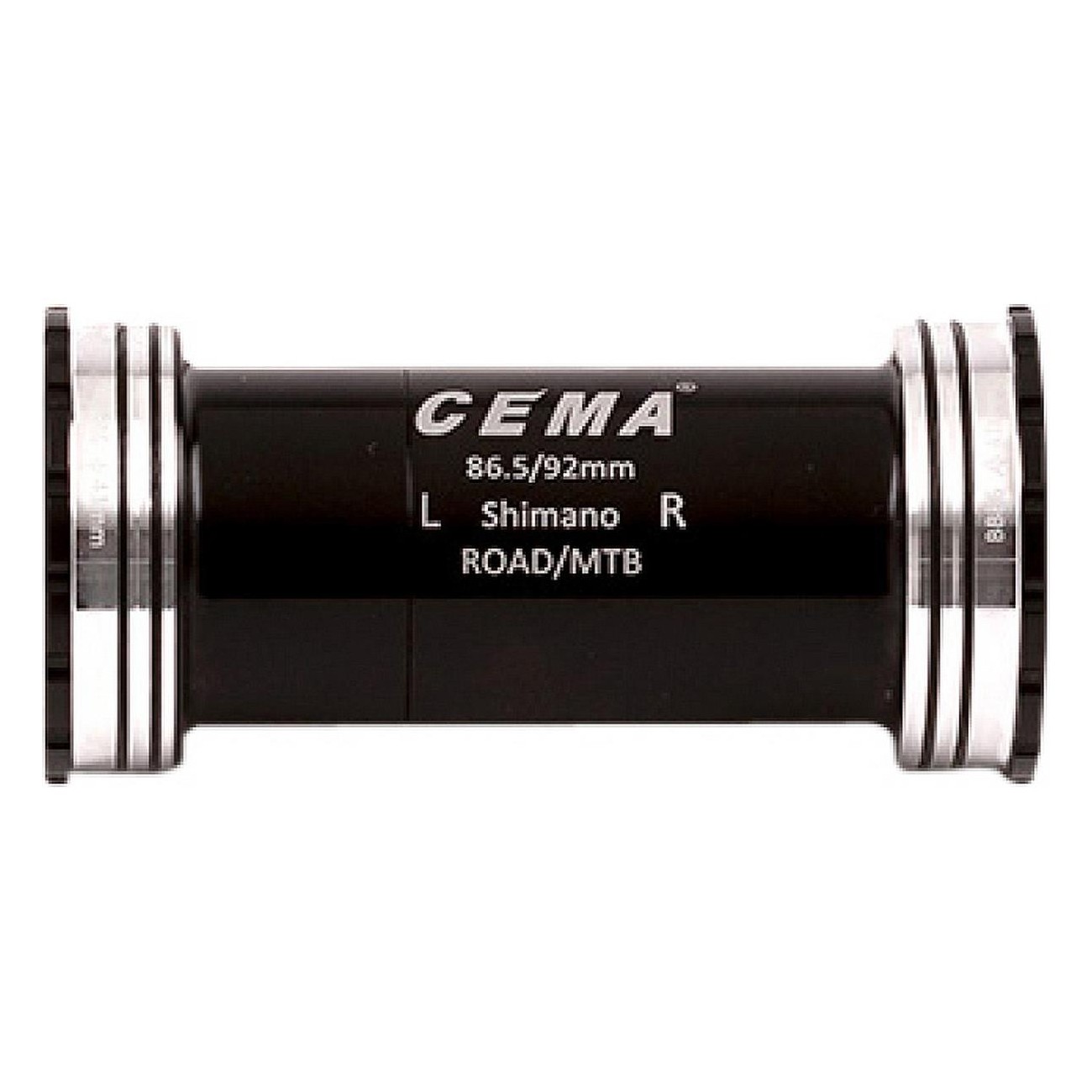 BB86-BB92 Bottom Bracket for Shimano, Stainless Steel, Black, Interlock - 1