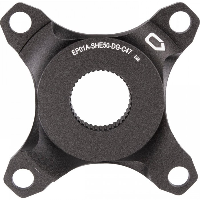 Shimano E5000 Spider for E-Bike, Black Anodized, 47mm Chain Line, Chain Guard Support - 1