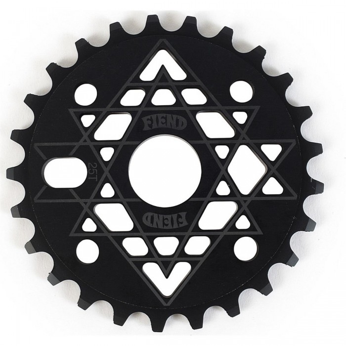 Fiend Reynolds 25T Black CNC 6061 Aluminum Sprocket for BMX with Adapters 19/22 mm - 1