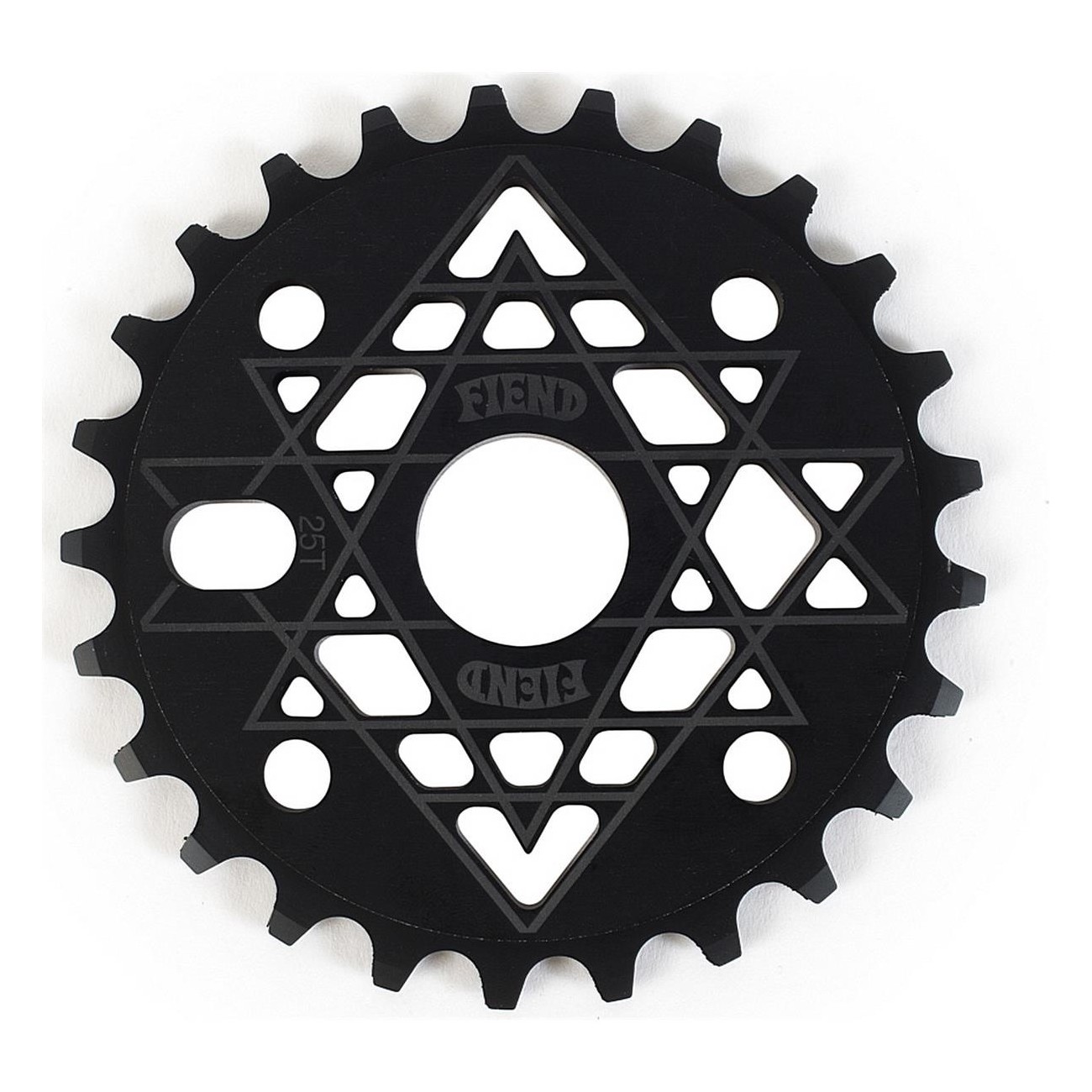 Fiend Reynolds 25T Black CNC 6061 Aluminum Sprocket for BMX with Adapters 19/22 mm - 1