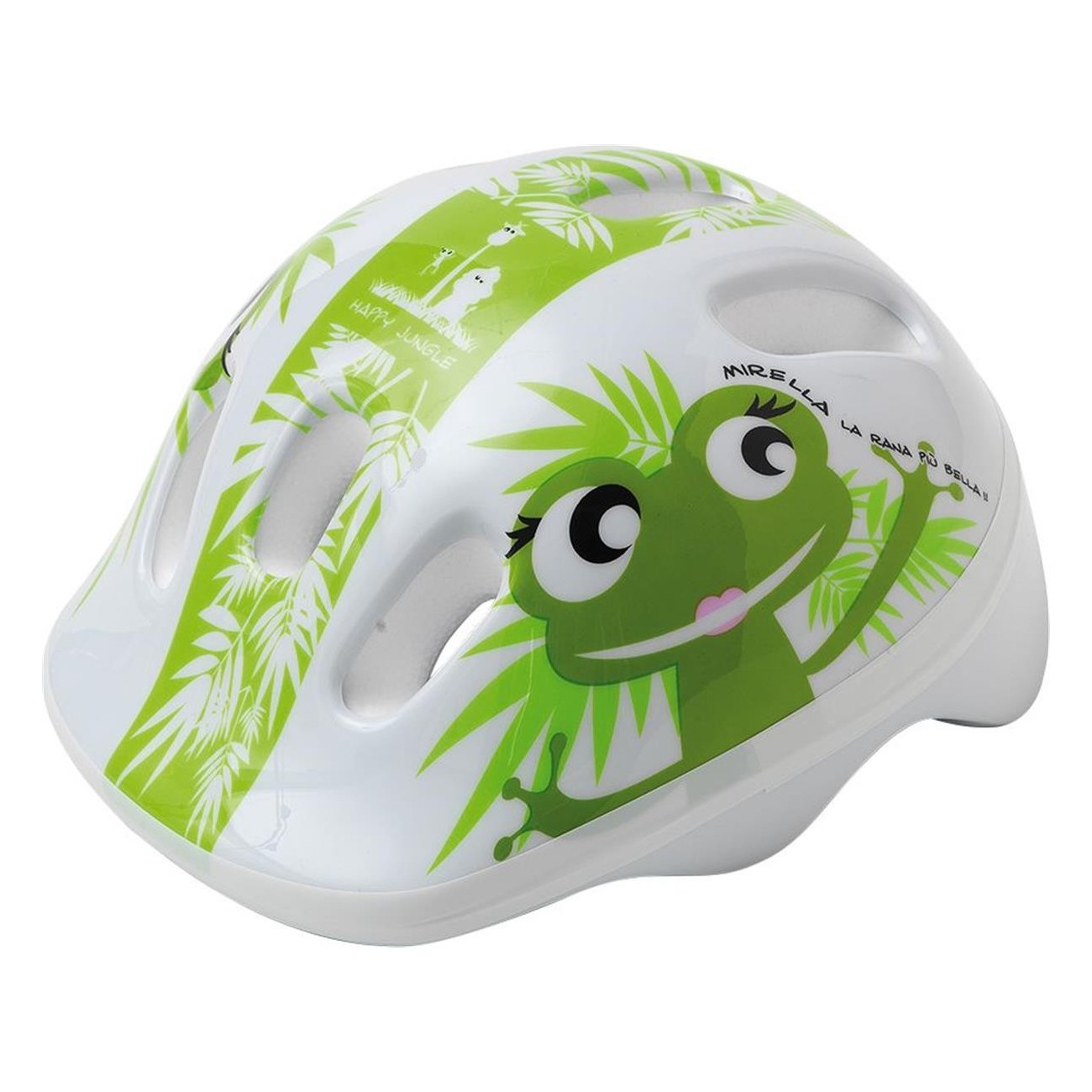 Casco Baby Happy Jungle Verde XS 44/48cm - Sicurezza EN1078 MVTEK per Bambini - 1 - Caschi - 8005586209740