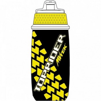 Bouteille MTB TOPRIDER 650ml Jaune/Noir avec Bouchon Anti-Poussière - MVTEK - 1