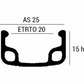 Aluminiumfelge R28 Sport 1,5/8 36 Löcher Silber MVTEK - 1