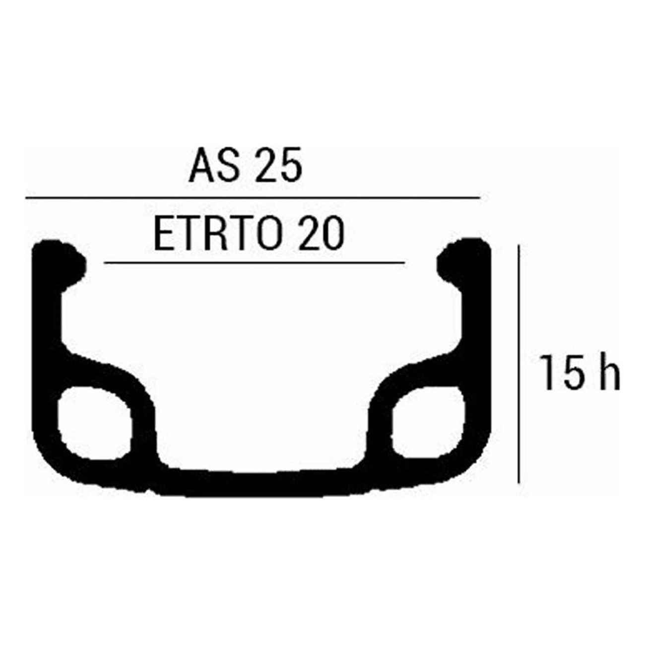 Aluminiumfelge R28 Sport 1,5/8 36 Löcher Silber MVTEK - 1