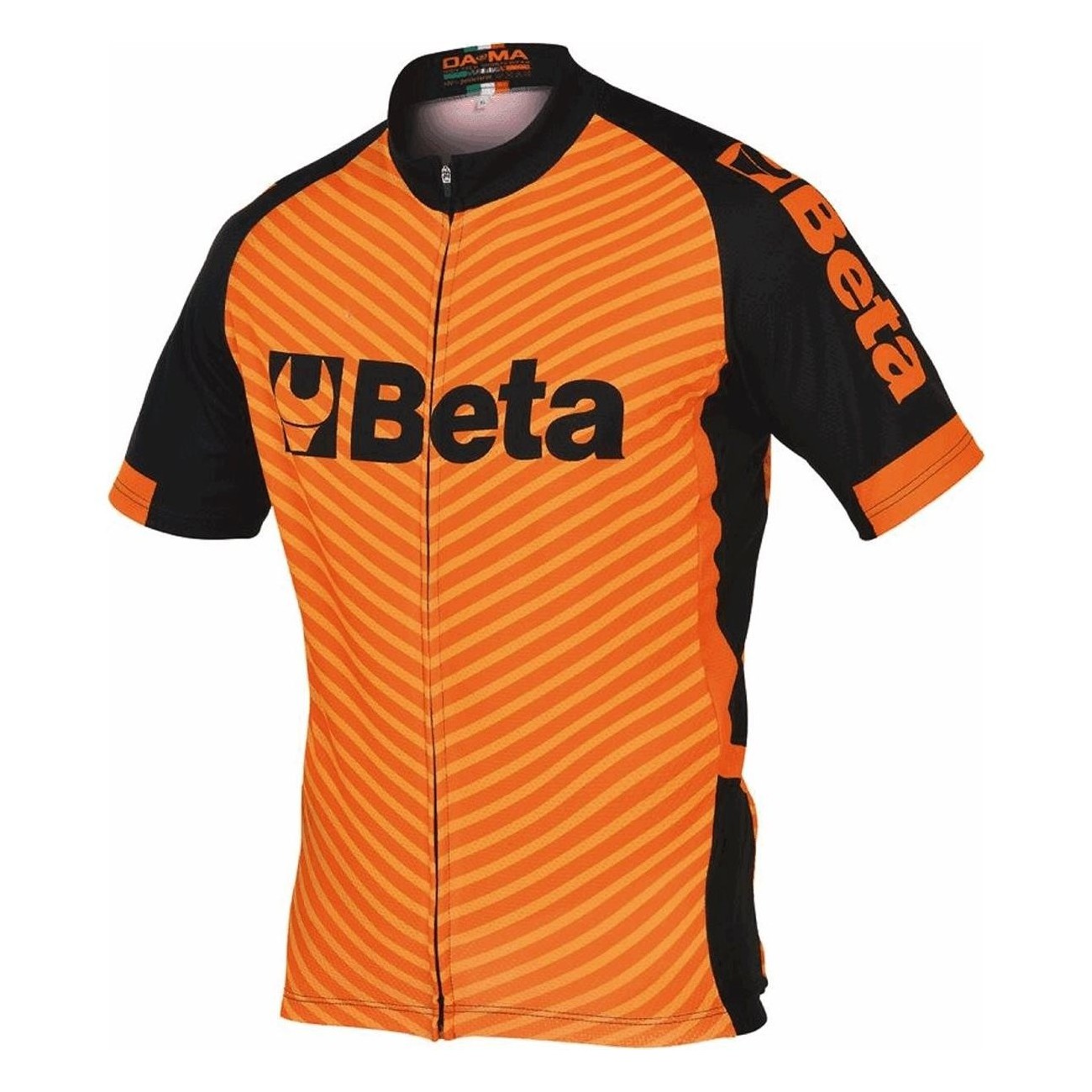 Maglia Ciclismo Estiva Arancione in Microfibra Traspirante Taglia M con Tasche Posteriori - 1 - Maglie - 8014230843681