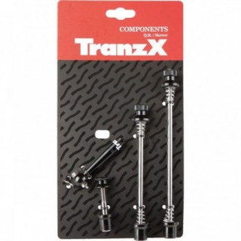 Tranz X Quick Release Anti-Theft Set for Wheels and Saddle - Black - 6