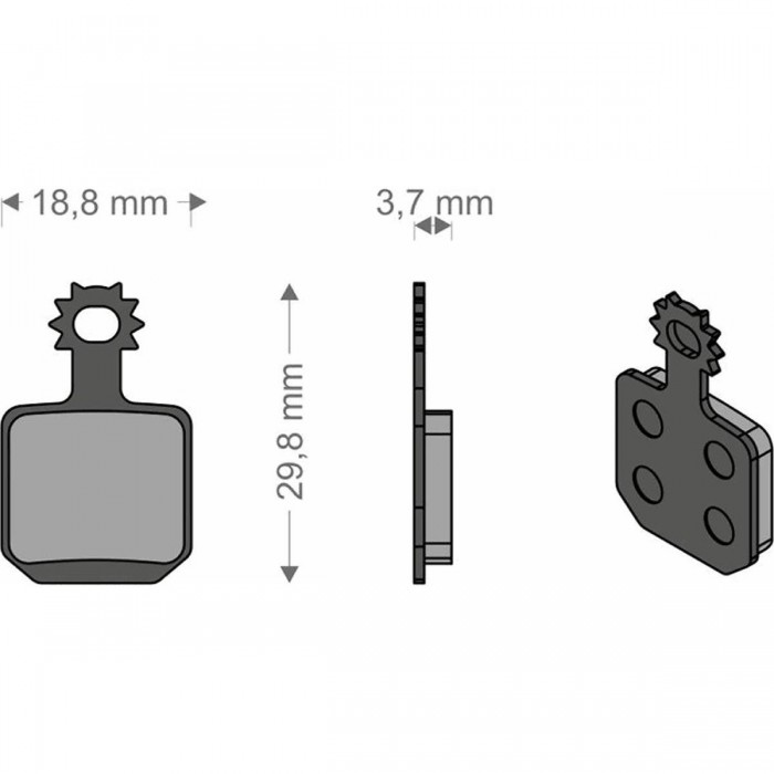 Sinterierte Bremsbeläge Brenta für Magura MT5/MT7 - 4 Stück Set - 1