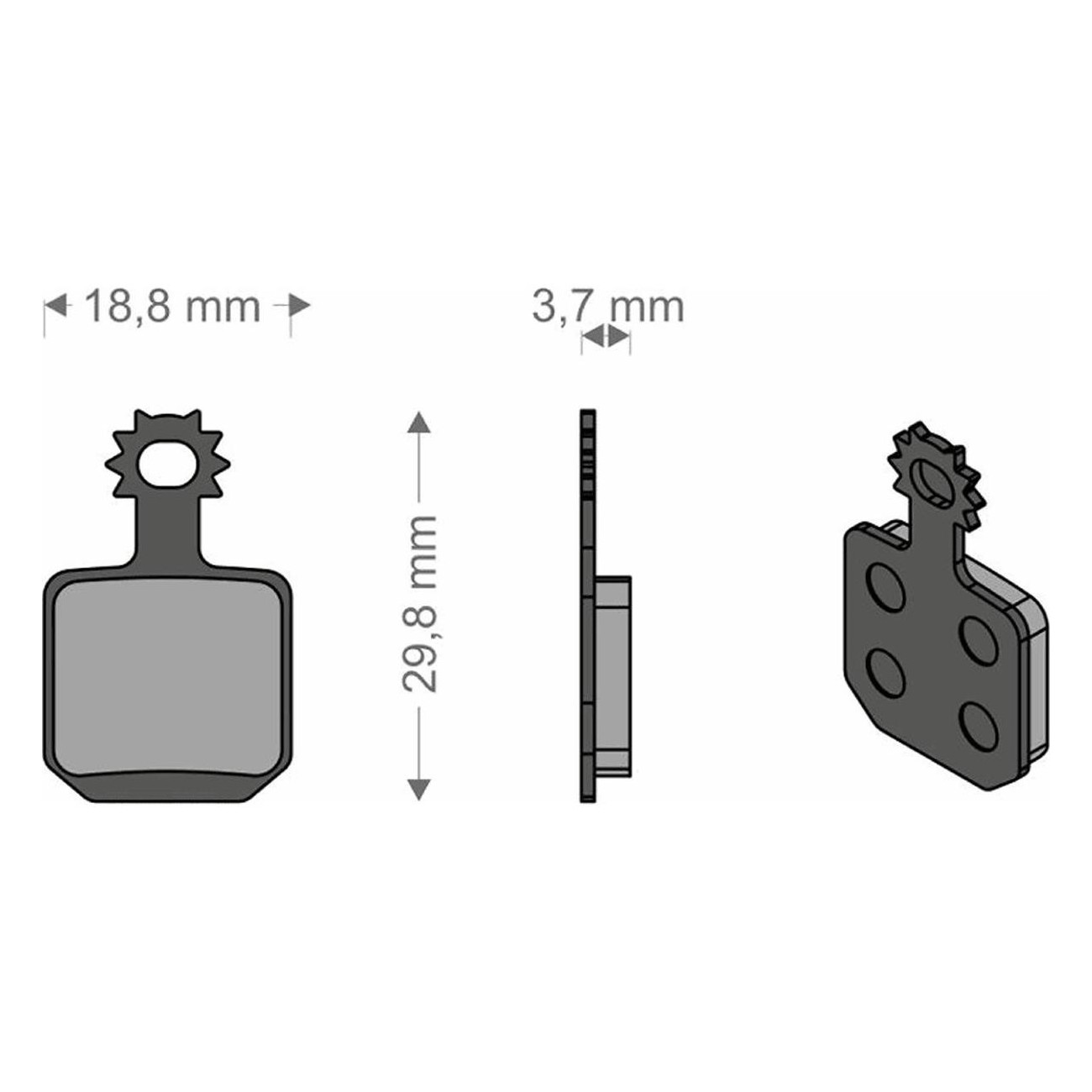 Sinterierte Bremsbeläge Brenta für Magura MT5/MT7 - 4 Stück Set - 1