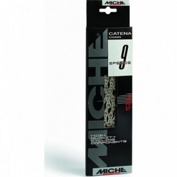 Catena Corsa Campagnolo 9 Velocità Silver, Acciaio Nichelato, 116 Maglie - 1 - Catena - 8058258291048