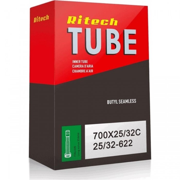 Ritech 28' Inner Tube 700x25/32 with 35mm Schrader Valve - Quality & Durability - 1