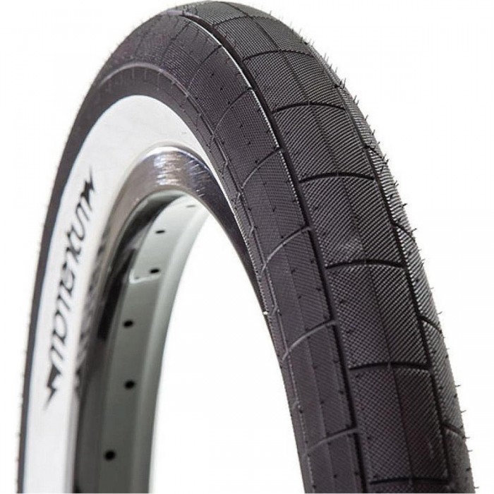 Demolition Momentum 20' Black Tire with White Wall, High Pressure 110 PSI - 1