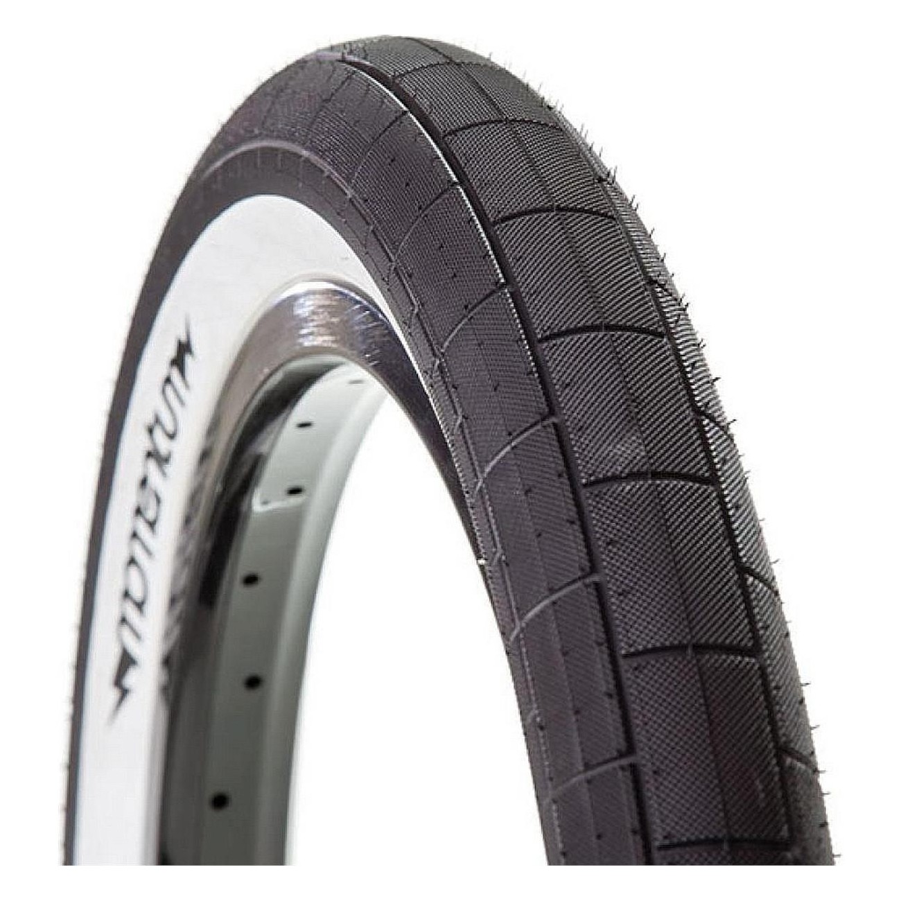 Demolition Momentum 20' Black Tire with White Wall, High Pressure 110 PSI - 1