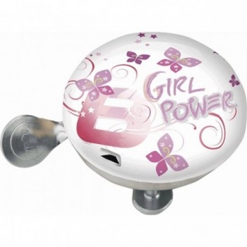 Girl Power Bike Bell in Steel 60mm - Fun Design for Adults and Kids - 1