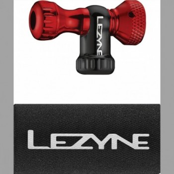 Pompe CO2 Lezyne Tête de Contrôle Drive CNC Aluminium Rouge pour Valves Schrader et Presta - 1