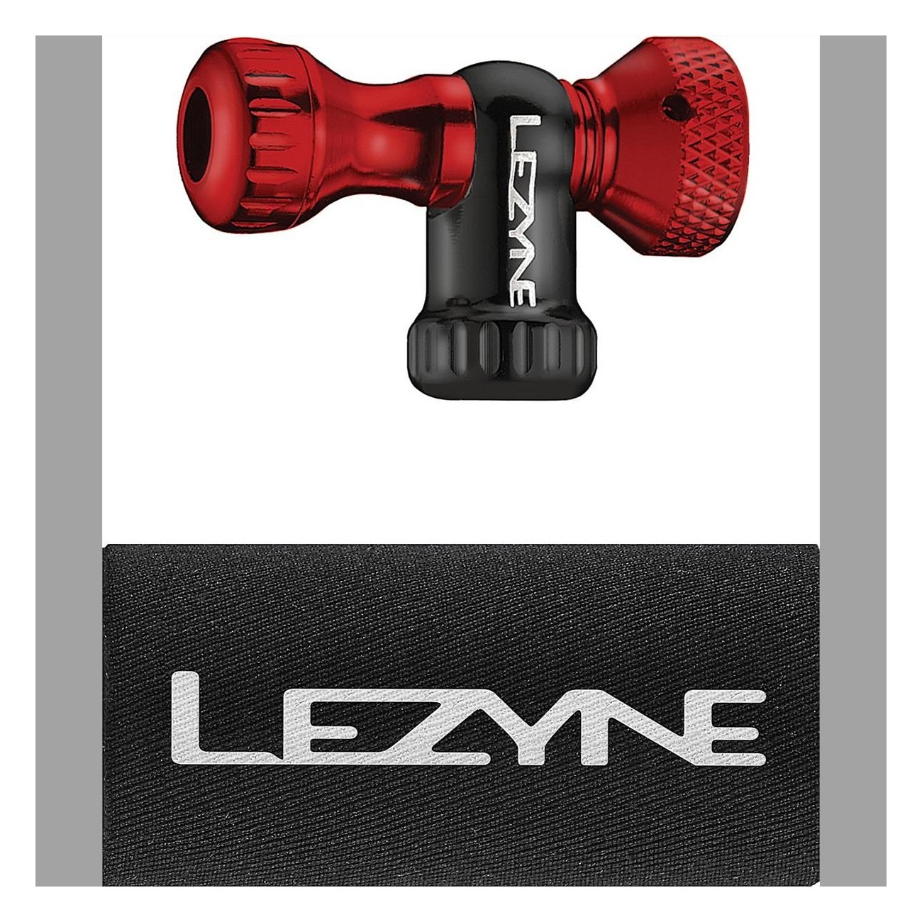 Lezyne CO2 Bomba Cabeza Control Drive CNC Aluminio Rojo para Válvulas Schrader y Presta - 1