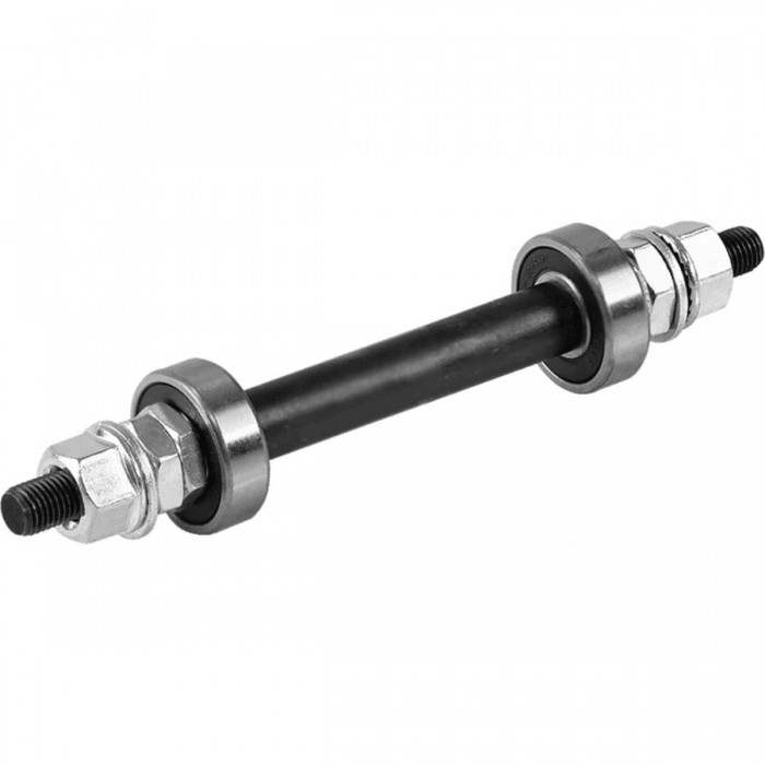 Front Hub Axle 5/16' 140mm with Bearings and Nuts 26mm for Optimal Performance - 1