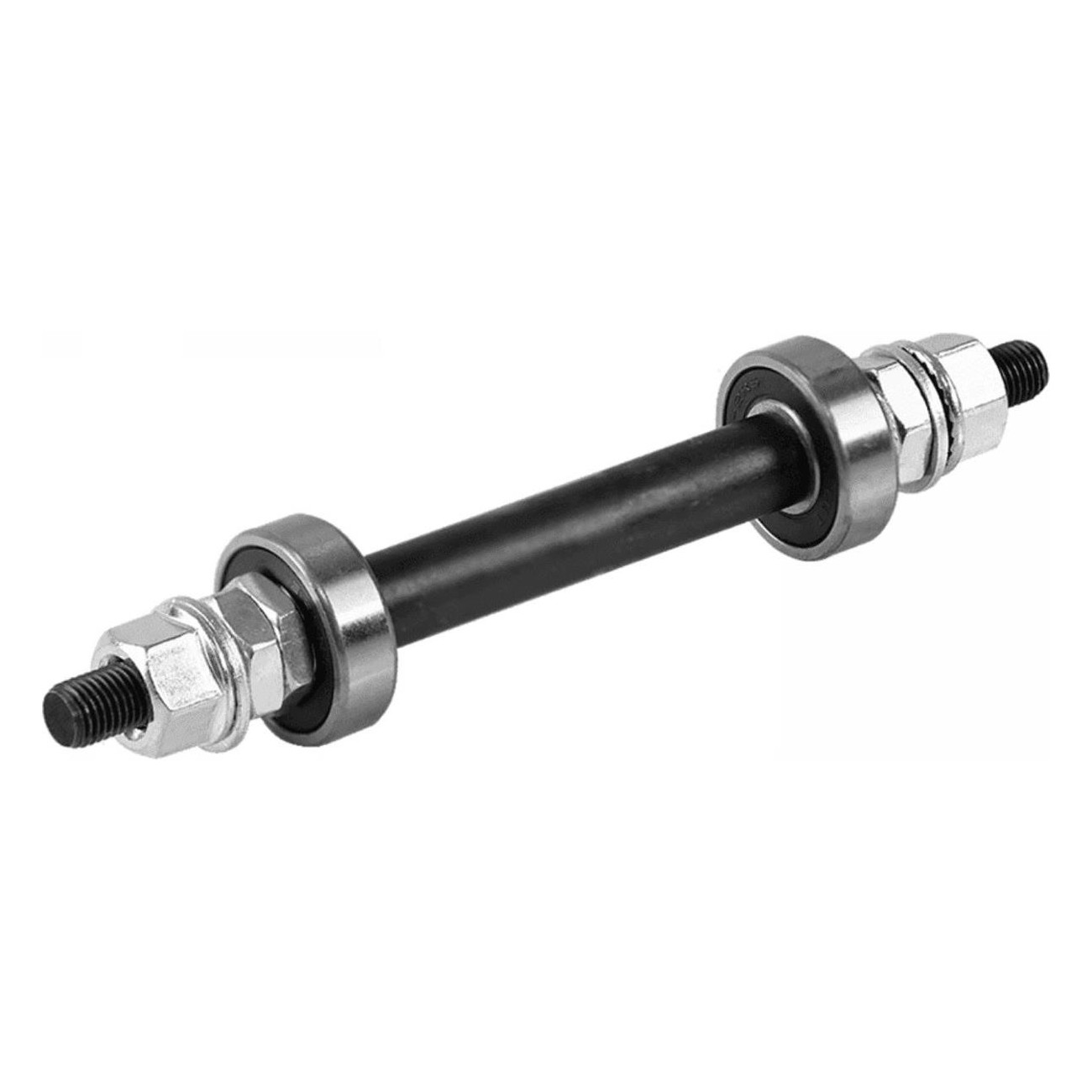 Front Hub Axle 5/16' 140mm with Bearings and Nuts 26mm for Optimal Performance - 1