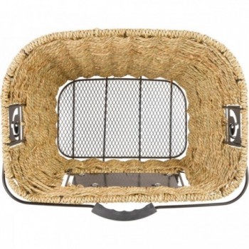 Handwoven Seagrass Handlebar Basket M-Wave with Clip Support, 35x25x26 cm - 2