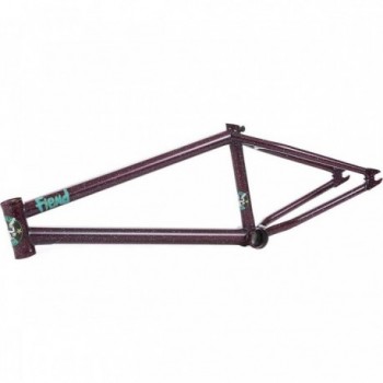 Cornice BMX Fiend Reynolds 20.75' Merlot con Spruzzi Bianchi - Cromo 4130 - 1 - Telai - 0742776687640