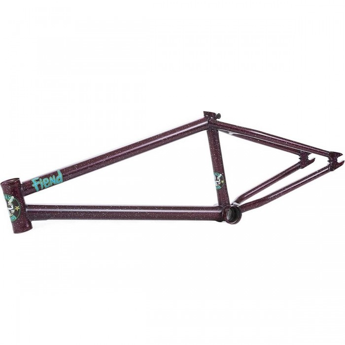 Fiend Reynolds BMX Frame 20.75' Merlot with White Splashes - 4130 Chrome - 1