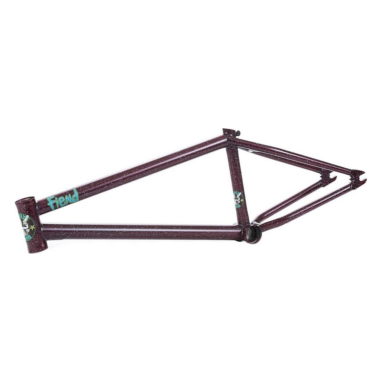 Cornice BMX Fiend Reynolds 20.75' Merlot con Spruzzi Bianchi - Cromo 4130 - 1 - Telai - 0742776687640