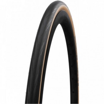 Pneu de Course Schwalbe Lugano II 700x25mm Noir/Beige Rigide - Performances Élevées - 1