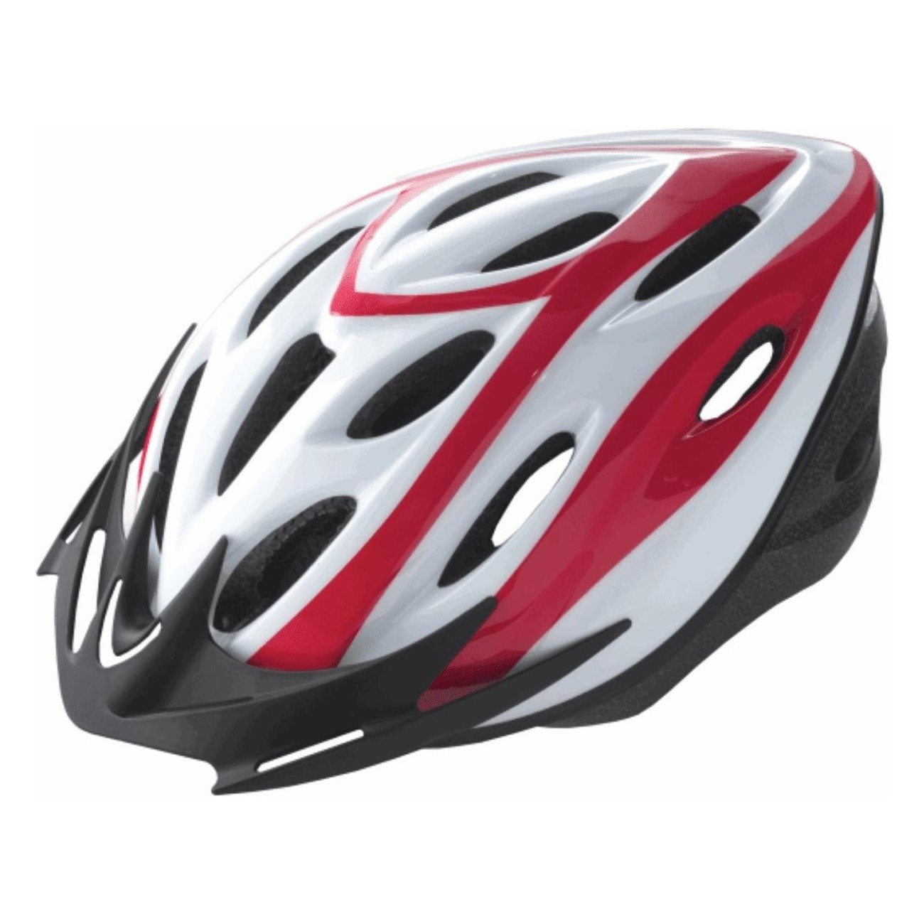 Rider Out-Mould Helmet White/Red Size L 58-61cm for MTB and Road Cycling - 1