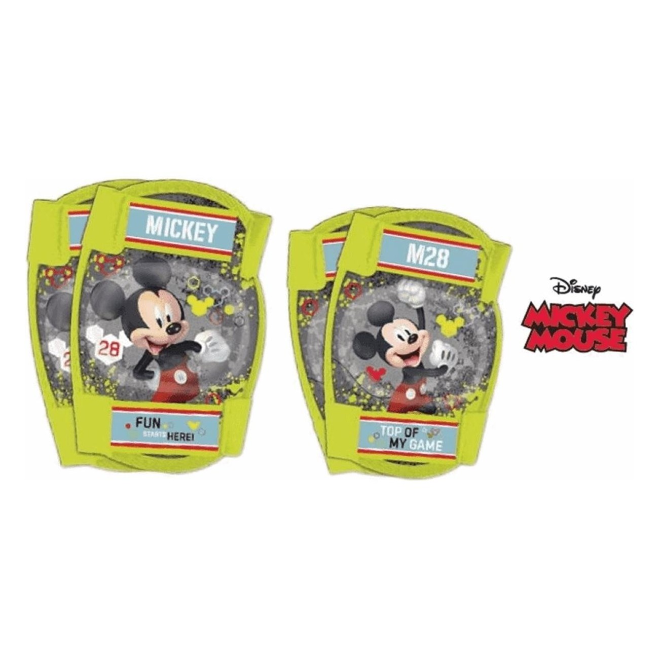 Kit Protezioni Bambino Disney Mickey Mouse: Gomitiere e Ginocchiere per Bicicletta e Pattini - 1 - Ginocchiere - 5902308590939