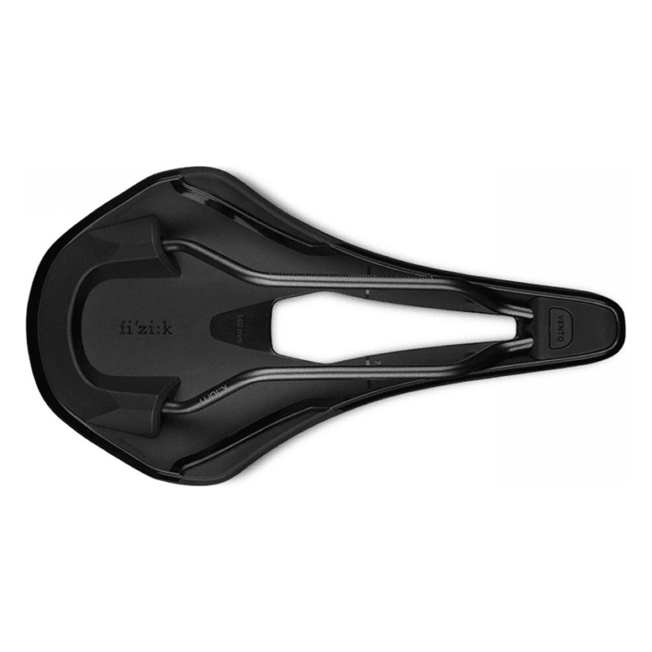 Vento Argo R3 140 mm Schwarze Rennrad-Sattel mit kurzem Nasendesign - 5