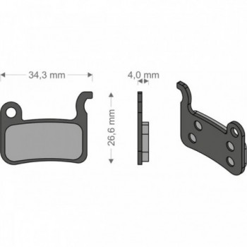 Pastiglie Freno Sinterizzate Brenta Compatibili Shimano XTR, LX, SLX, Deore, Alfine, Saint, Hone, M545, R505 e TRP Dash Carbon -