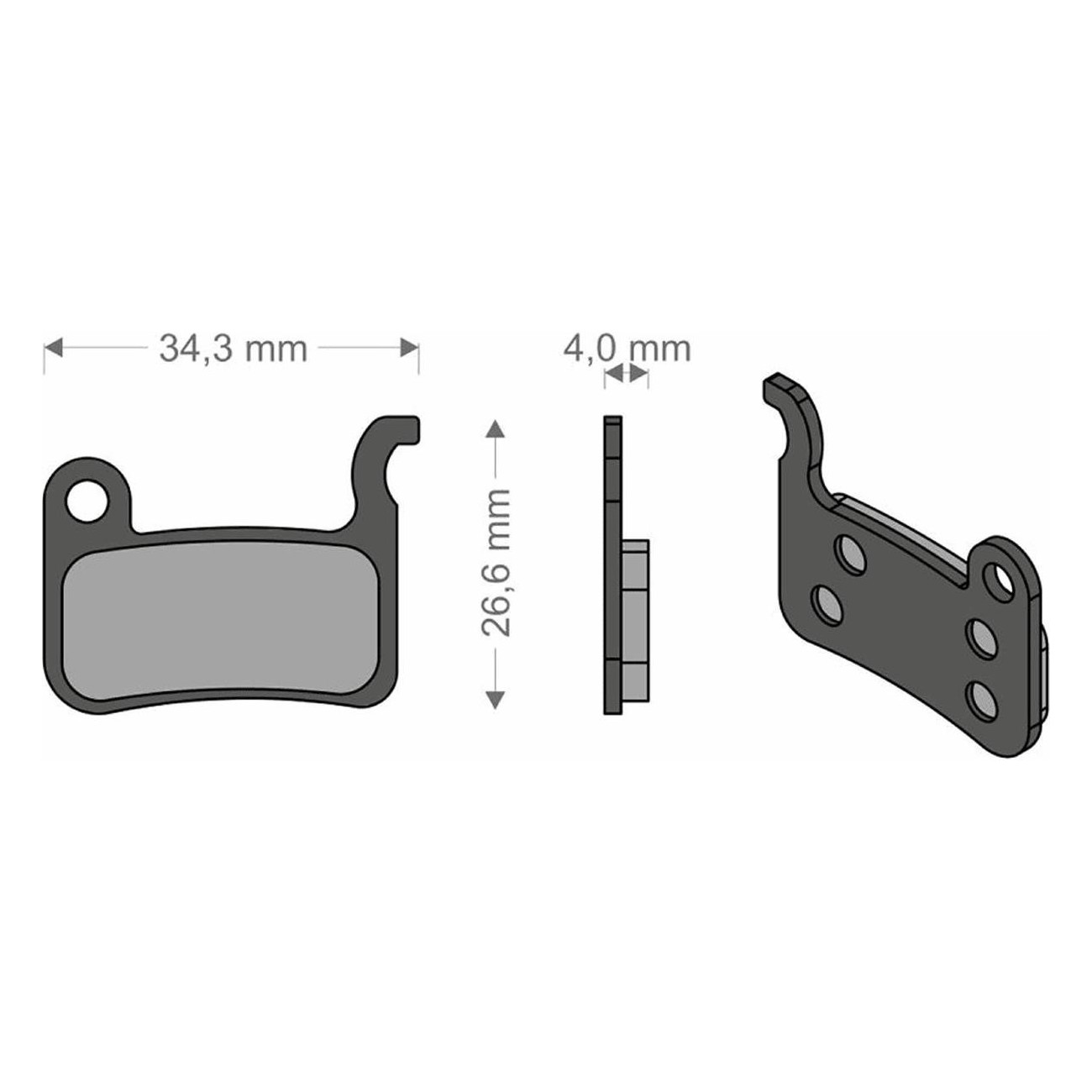 Sintered Brake Pads Brenta Compatible with Shimano XTR, LX, SLX, Deore, TRP - 1