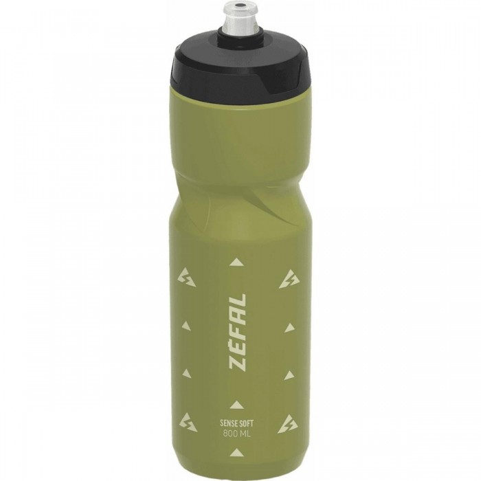 Sense Soft 800ml Bottle in Olive Green, Ergonomic Design & Silicone Valve - 1