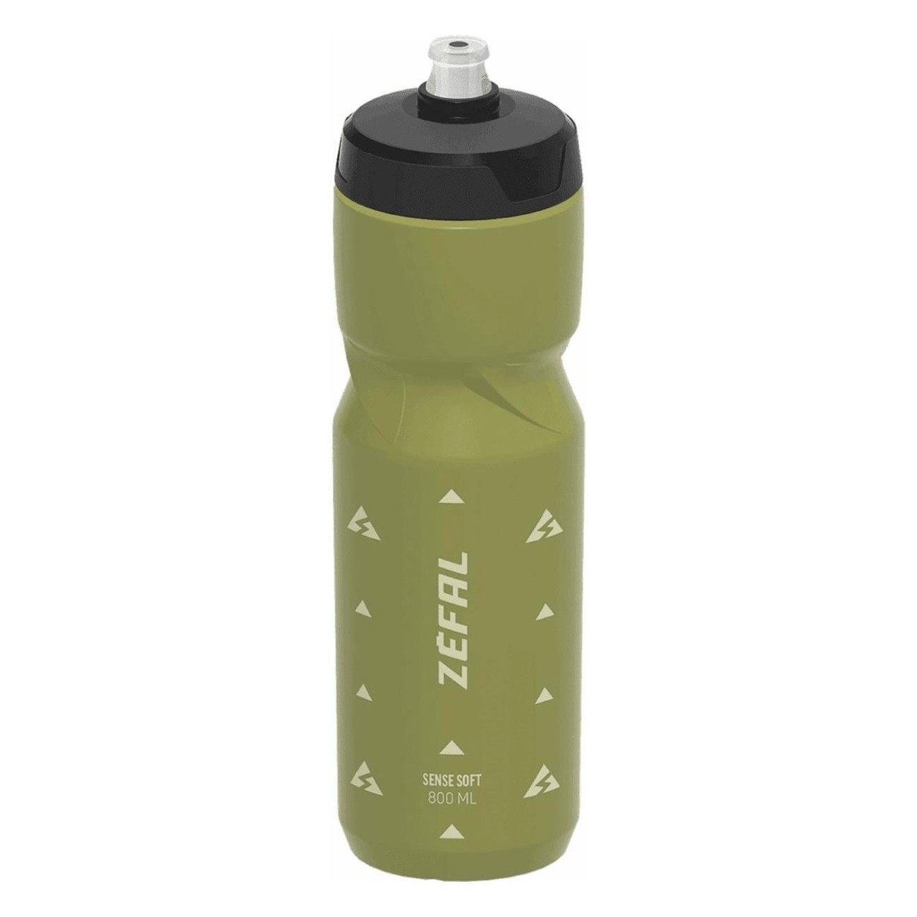 Sense Soft 800ml Bottle in Olive Green, Ergonomic Design & Silicone Valve - 1