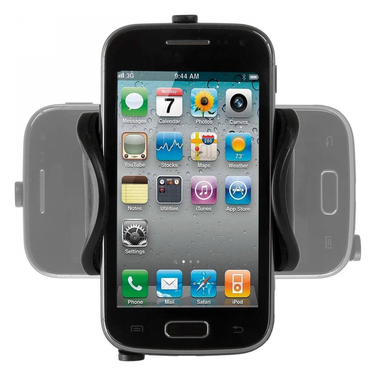 Soporte Universal para Smartphone M-Wave Eindhoven Grip Negro, 360° - 3