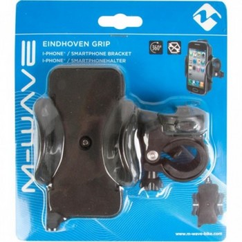 Supporto Universale per Smartphone M-Wave Eindhoven Grip Nero, Rotazione 360°, Montaggio su Manubrio - 4 - Supporti e adattatori