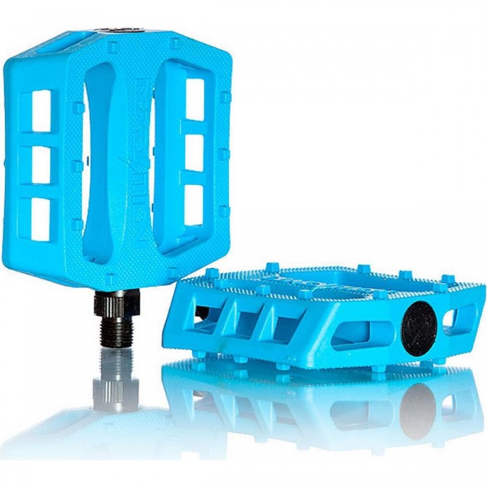 BMX Demolition Trooper 9/16' Ice Blue Nylon Pedals - Performance & Durability - 1