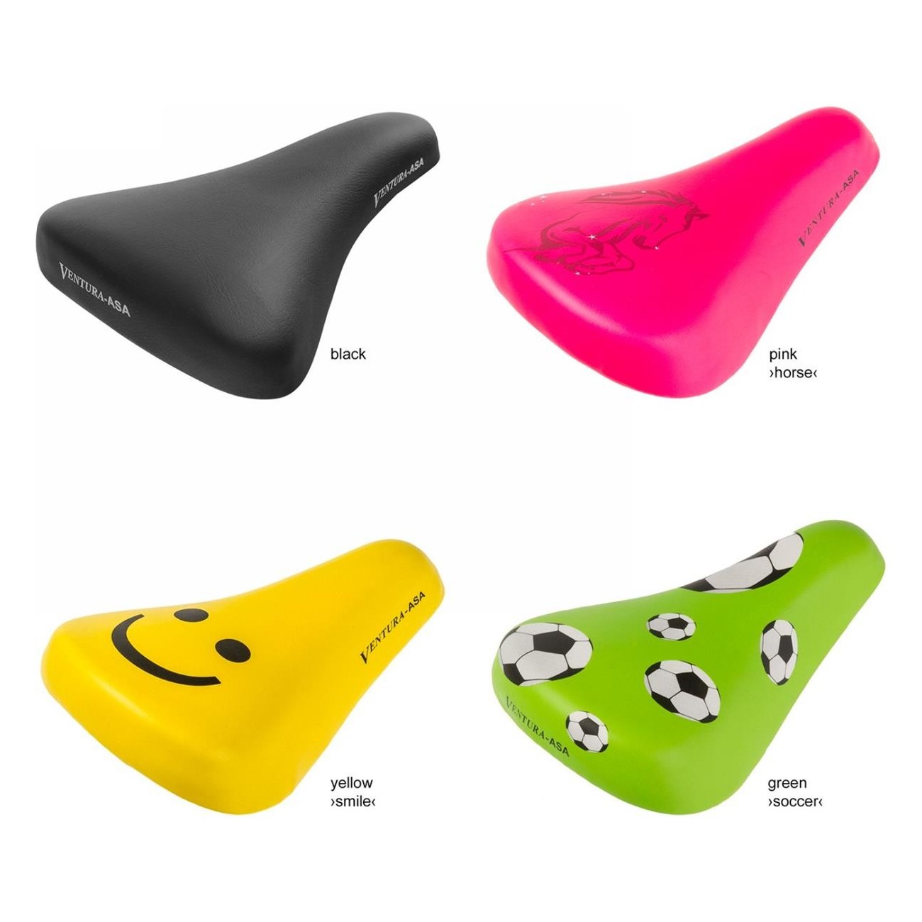 Selle pour Enfants Ventura Noire avec Collier 210x138 mm pour Vélos 12' et 16' - 5